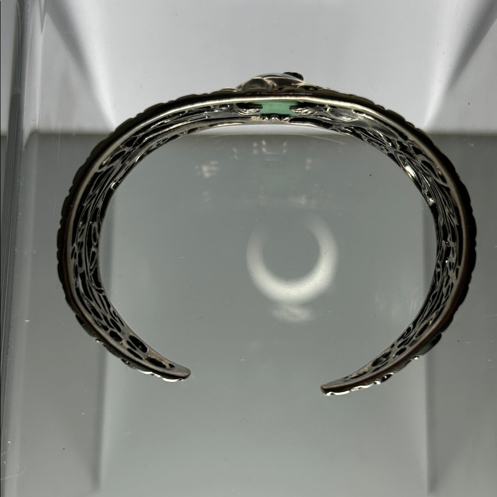 NWOT Carolyn Pollack Sterling Silver Multi Gemstone Playful Otter Cuff Bracelet - Picture 7 of 11